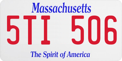 MA license plate 5TI506