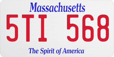 MA license plate 5TI568