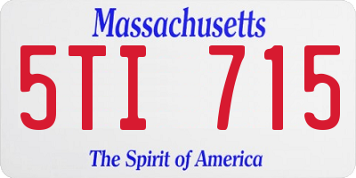 MA license plate 5TI715
