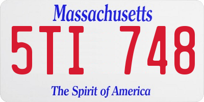 MA license plate 5TI748