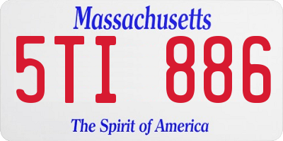 MA license plate 5TI886