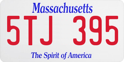MA license plate 5TJ395