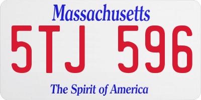 MA license plate 5TJ596