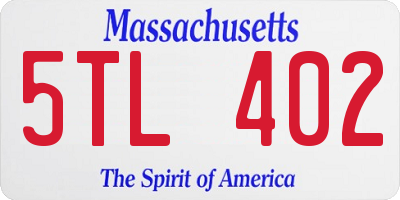 MA license plate 5TL402
