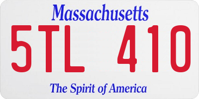 MA license plate 5TL410