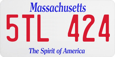 MA license plate 5TL424