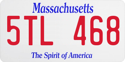 MA license plate 5TL468