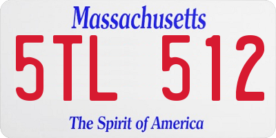 MA license plate 5TL512