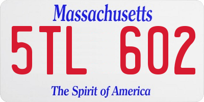 MA license plate 5TL602