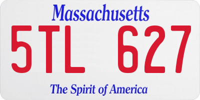 MA license plate 5TL627