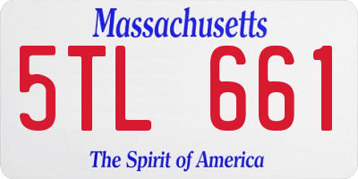 MA license plate 5TL661