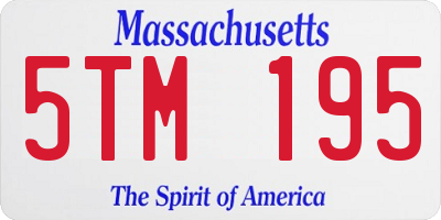 MA license plate 5TM195