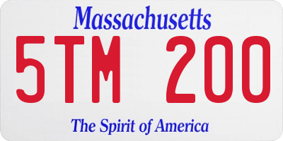 MA license plate 5TM200