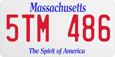 MA license plate 5TM486