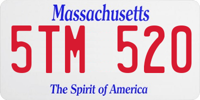 MA license plate 5TM520