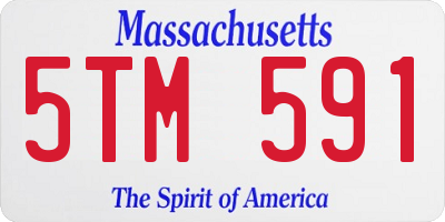 MA license plate 5TM591