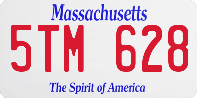 MA license plate 5TM628