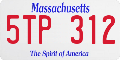 MA license plate 5TP312