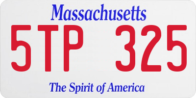 MA license plate 5TP325