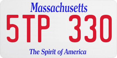 MA license plate 5TP330