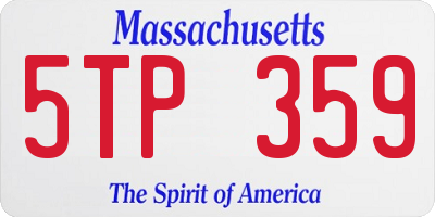MA license plate 5TP359