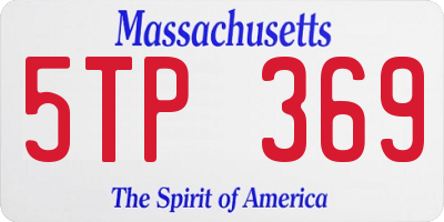 MA license plate 5TP369