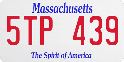MA license plate 5TP439