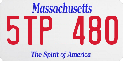 MA license plate 5TP480