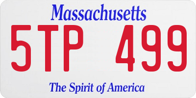 MA license plate 5TP499
