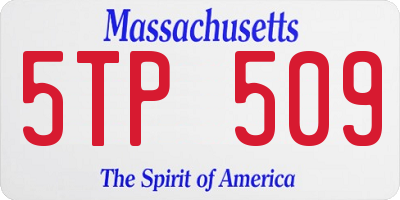 MA license plate 5TP509