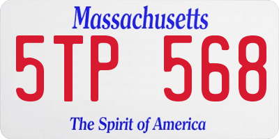 MA license plate 5TP568