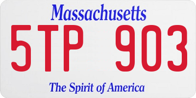 MA license plate 5TP903