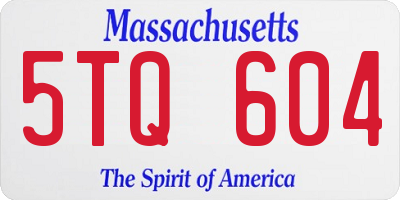 MA license plate 5TQ604