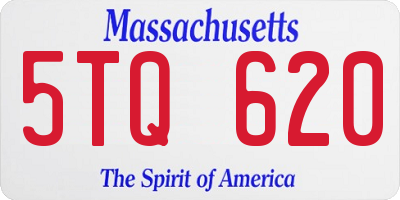 MA license plate 5TQ620