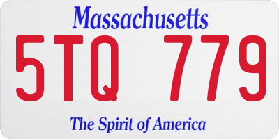 MA license plate 5TQ779
