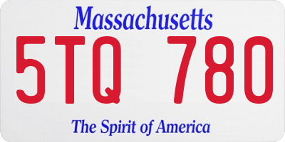MA license plate 5TQ780