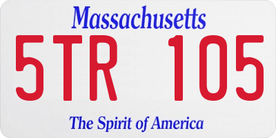 MA license plate 5TR105
