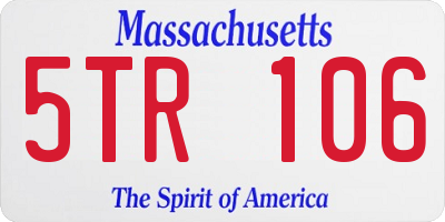 MA license plate 5TR106