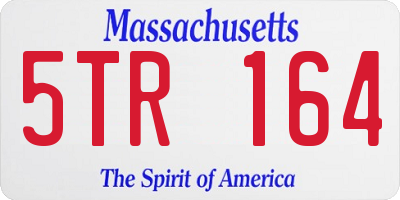 MA license plate 5TR164