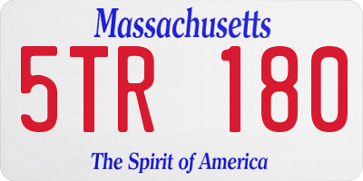 MA license plate 5TR180