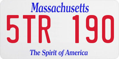 MA license plate 5TR190