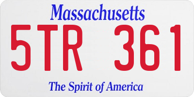 MA license plate 5TR361