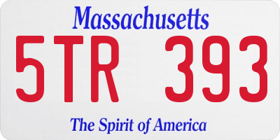 MA license plate 5TR393