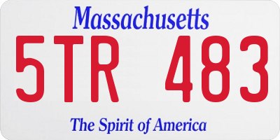 MA license plate 5TR483