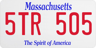 MA license plate 5TR505