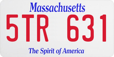 MA license plate 5TR631