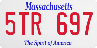 MA license plate 5TR697