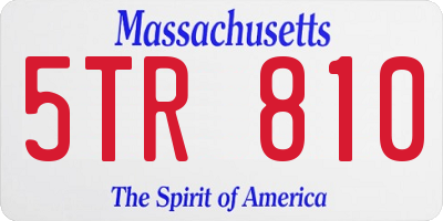 MA license plate 5TR810