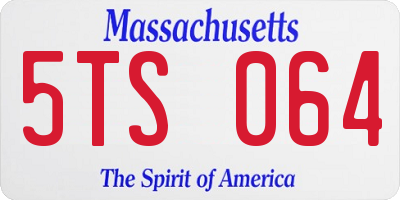 MA license plate 5TS064