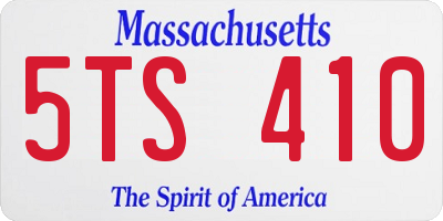 MA license plate 5TS410